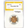 Image 1 : 1917-D Wheat Cent PGA MS63 RB