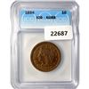 1854 Large Cent ICG AU55