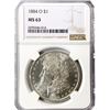1884-O Morgan Silver Dollar NGC MS63