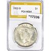 1922-D Silver Peace Dollar PGA MS64