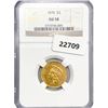 Image 1 : 1878 $3 Gold Piece NGC AU58