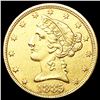 Image 1 : 1885 $5 Gold Half Eagle ABOUT UNCIRCULATED