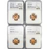 Image 1 : 1955-S Set (4) Wheat Cent NGC MS66 RD
