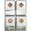 Image 2 : 1955-S Set (4) Wheat Cent NGC MS66 RD