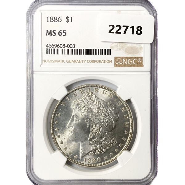 1886 Morgan Silver Dollar NGC MS65