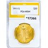 Image 1 : 1911-S $20 Gold Double Eagle PGA MS64