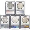 Image 2 : 1883-1899 Set (5) Morgan Silver Dollar NGC MS62