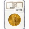 Image 1 : 1924 $20 Gold Double Eagle NGC MS62