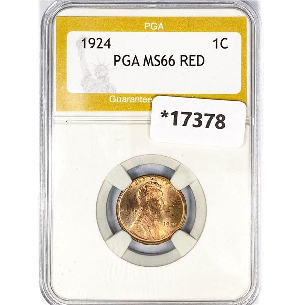 1924 Wheat Cent PGA MS66 RED