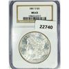 Image 1 : 1881-S Morgan Silver Dollar NGC MS63
