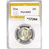 Image 1 : 1934 Washington Silver Quarter PGA MS65