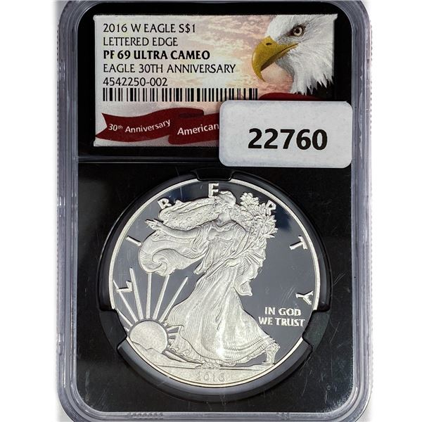 2016 ASE NGC PF69 UC, Lettered Edge 30th Ann