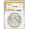 Image 1 : 1927-D Silver Peace Dollar PGA MS63