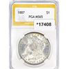 Image 1 : 1887 Morgan Silver Dollar PGA MS65