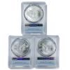 Image 2 : 2017 Set (3) American Silver Eagles PCGS MS70