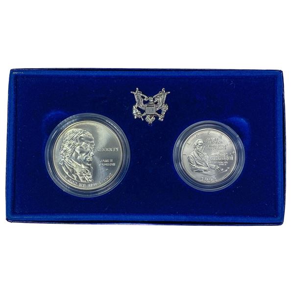 1993 Bill of Rights Silver Commem Set (2 Coins)