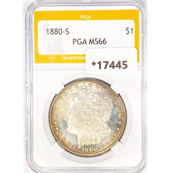 1880-S Morgan Silver Dollar PGA MS66