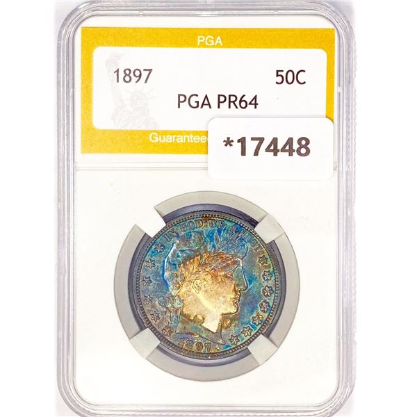 1897 Barber Half Dollar PGA PR64