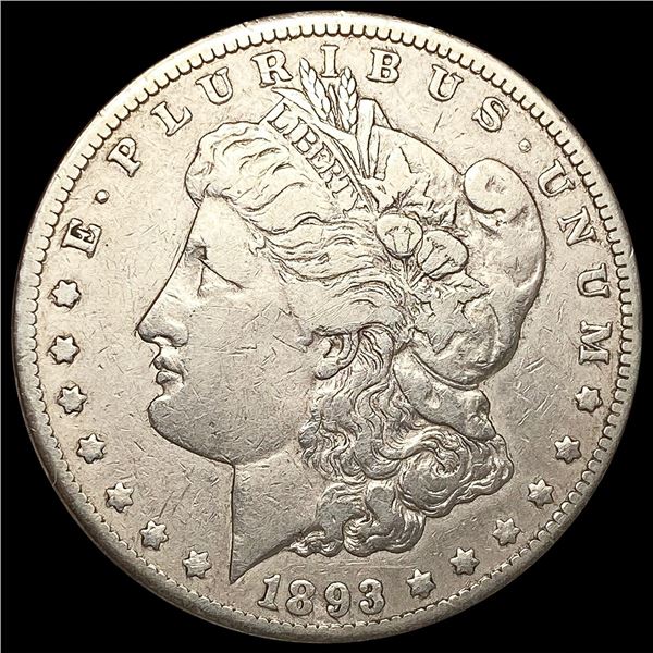 1893-CC Morgan Silver Dollar LIGHTLY CIRCULATED