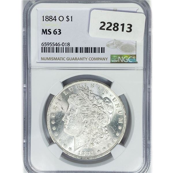 1884-O Morgan Silver Dollar NGC MS63