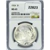 Image 1 : 1924 Silver Peace Dollar NGC MS63