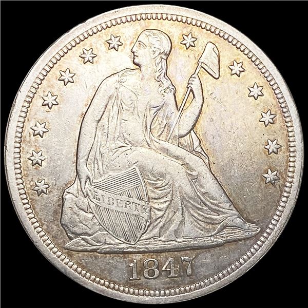 1847 Seated Liberty Dollar LIGHTLY CIRCULATED