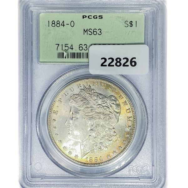 1884-O Morgan Silver Dollar PCGS MS63