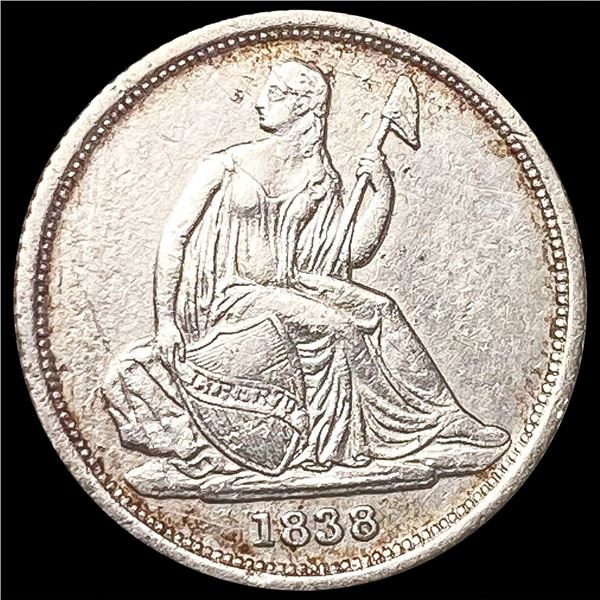 1838-O Seated Liberty Dime NEARLY UNCIRCULATED