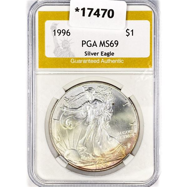 1996 American Silver Eagle PGA MS69