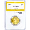 Image 1 : 1992 $10 1/4oz American Gold Eagle PGA MS69