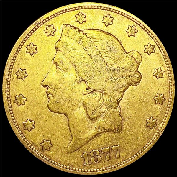 1877-S $20 Gold Double Eagle LIGHTLY CIRCULATED