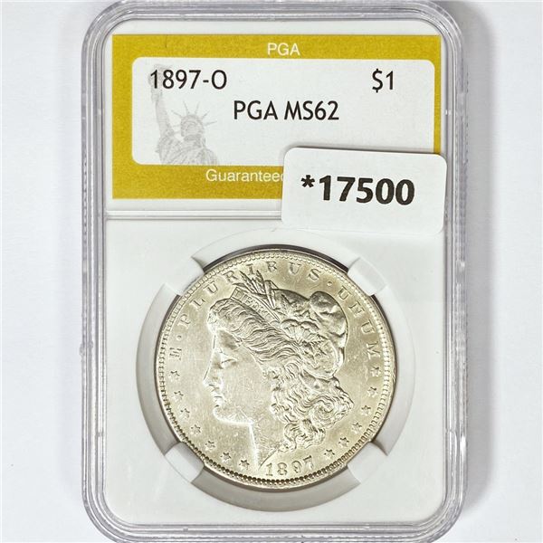 1897-O Morgan Silver Dollar PGA MS62