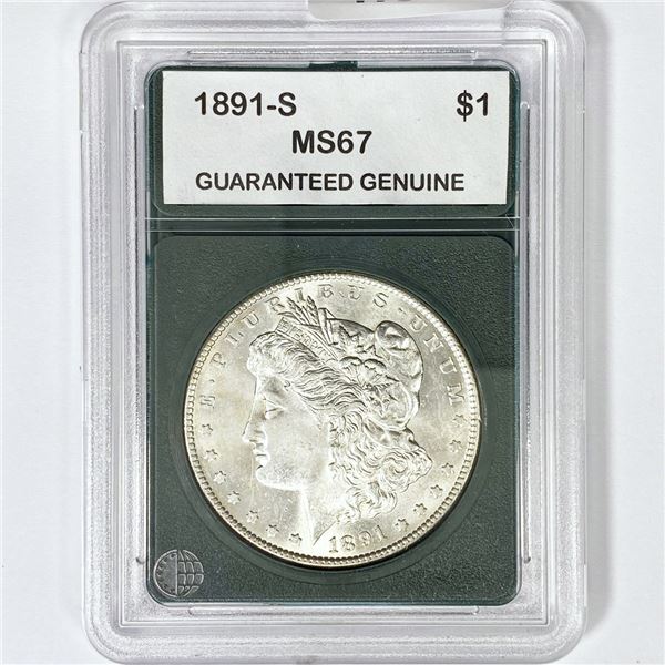 1891-S Morgan Silver Dollar GG MS67