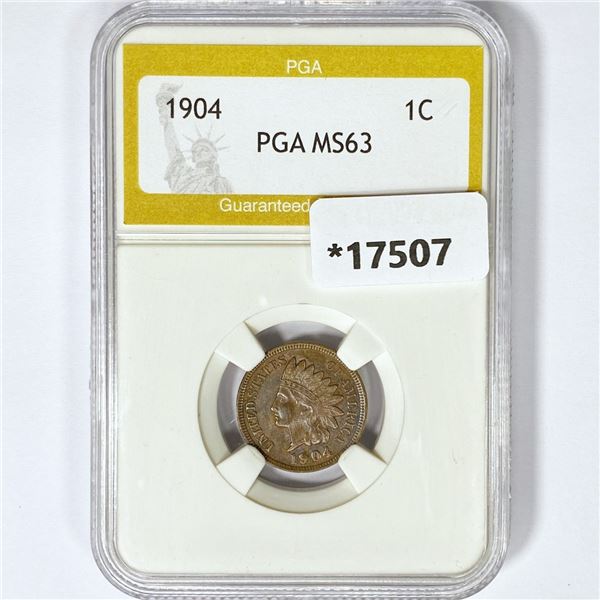 1904 Indian Head Cent PGA MS63