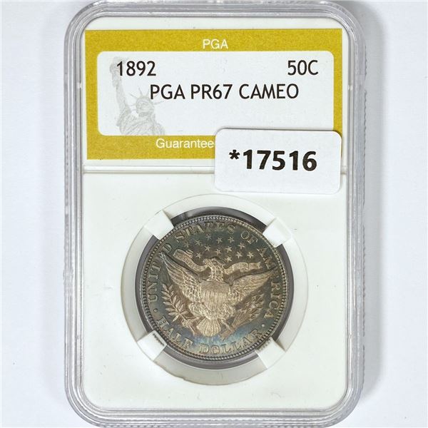 1892 Barber Half Dollar PGA PR67 CAMEO