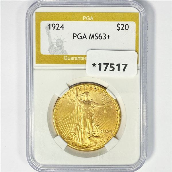 1924 $20 Gold Double Eagle PGA MS63+