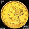 Image 1 : 1868-S $2.50 Gold Quarter Eagle CHOICE BU