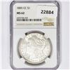 Image 1 : 1885-CC Morgan Silver Dollar NGC MS62