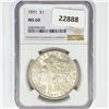 Image 1 : 1891 Morgan Silver Dollar NGC MS60