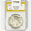 Image 1 : 1921 Silver Peace Dollar PGA MS61 High Relief