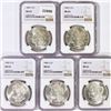 Image 1 : 1882-S Set (5) Morgan Silver Dollar NGC MS63
