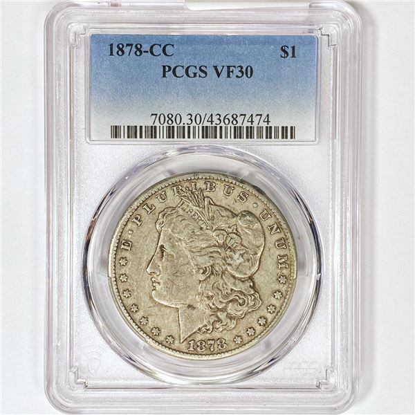 1878-CC Morgan Silver Dollar PCGS VF30