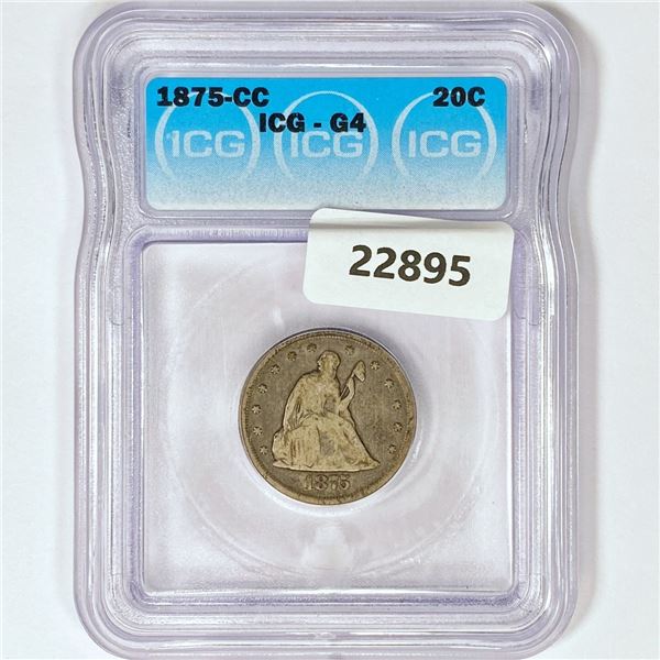 1875-CC Twenty Cent Piece ICG G4