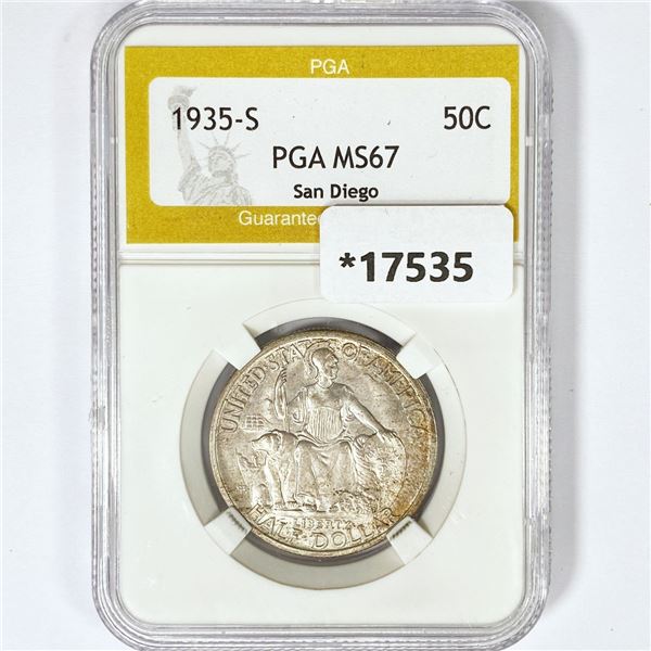 1935-S San Diego Half Dollar PGA MS67