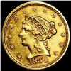 Image 1 : 1854 $2.50 Gold Quarter Eagle UNCIRCULATED