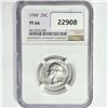 Image 1 : 1950 Washington Silver Quarter NGC PF66