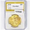 Image 1 : 1928 $20 Gold Double Eagle PGA MS63