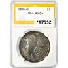 Image 1 : 1890-O Morgan Silver Dollar PGA MS65+