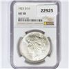 Image 1 : 1923-D Silver Peace Dollar NGC AU58
