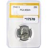 Image 1 : 1942-S Washington Silver Quarter PGA MS64+
